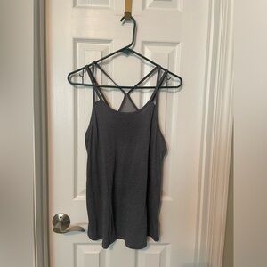 Old Navy Women's Charcoal Strappy Athletic Tank Top